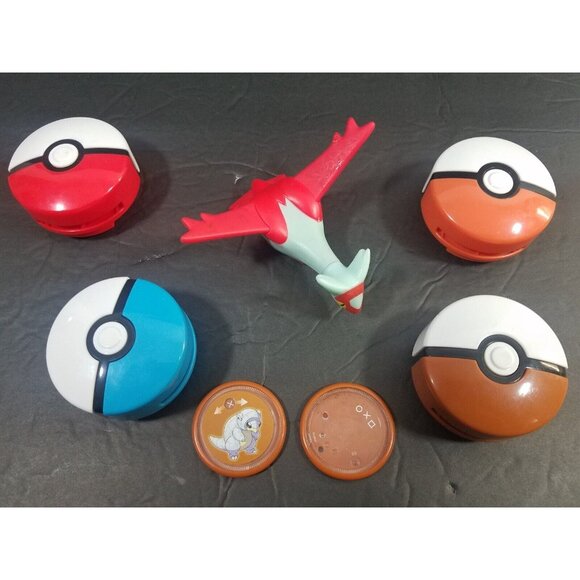 2019 McDonald's Pokemon Pokeball Shooter Happy Meal Toy Lot of 4 and 2018 Latias - Picture 2 of 10